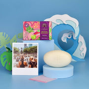 The English Soap Company Travel Size Rhubarb & Coconut Luxury Soap Bar 100g