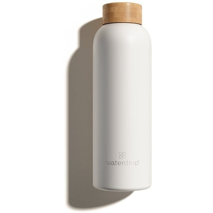 Waterdrop Thermo Steel Water Bottle - White Matt, 600 ml