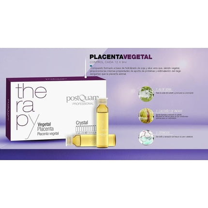 Postquam Therapy Crystal Herbal Placenta Ampoules for Hair Loss 12 Ampoules x 9ml