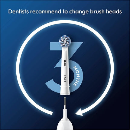 Oral-B Pro Sensitive Clean Electric Toothbrush Head X-Shaped Extra Soft Bristles Gentle Brushing Plaque Removal White