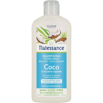 Natessance Coconut Natural Extra-Gentle Shine Shampoo 250ml