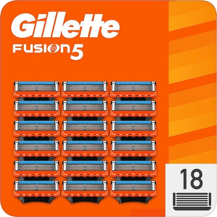 Gillette Fusion 5 Razor Blades 18 Replacement Blades for Men's Wet Shavers with 5-Blade
