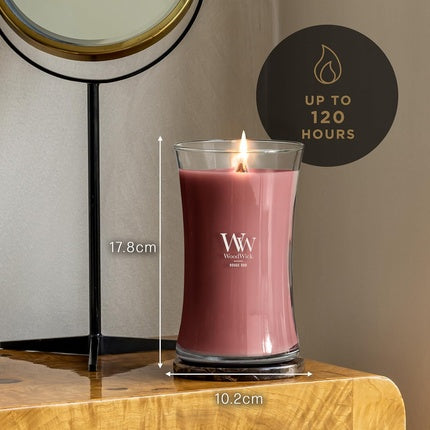 Woodwick Scented Candle with Crackling Wick Large Hourglass Rouge Oud
