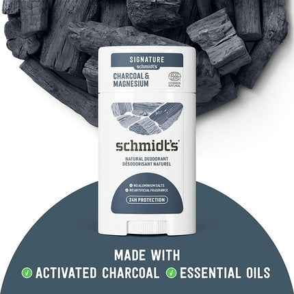 Schmidt's Charcoal & Magnesium Aluminum Free Natural Deodorant 24 Hour Protection 1.7oz