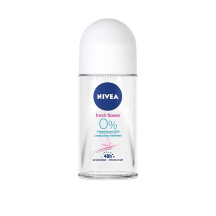 NIVEA Roll On Women 50ml Fresh Flower 0% Aluminium INFINIFRESH Formula Long-lasting Fresh Effect Scientifically Proven 48-hour Protection Floral Scent