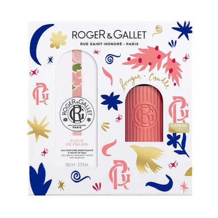 Roger & Gallet Fleur De Figuier Gift Set - Beneficial Perfumed Water 100ml + Free Perfumed Candle 75g