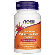 NOW Foods Vitamin D3 2000 IU 120 Capsules