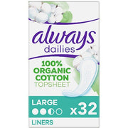 Always Always Dailies Cotton Protection Normal Pads - 32 Count