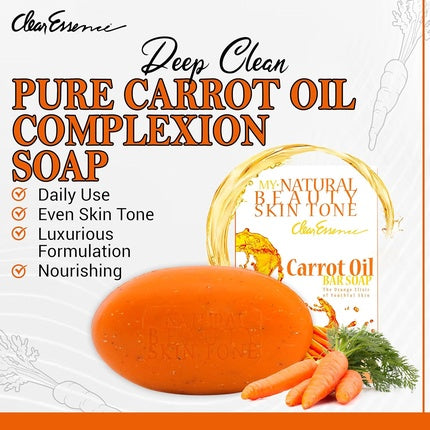 Clear Essence My Natural Beauty Skin Tone Carrot Oil Bar Soap 173g