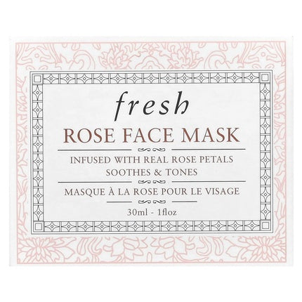 Fresh Rose Hydrating Face Mask Instantly Hydrates Cools Calms 1oz 30ml