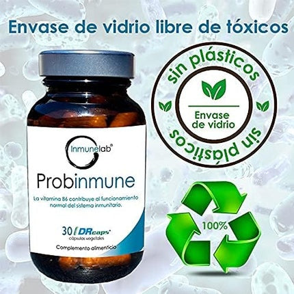 Probinmune Probiotic and Prebiotic Symbiotic 20+1 Strains Bacillus Subtilis Bacillus Coagulans Saccharomyces Boulardii 30 Delayed Release Capsules