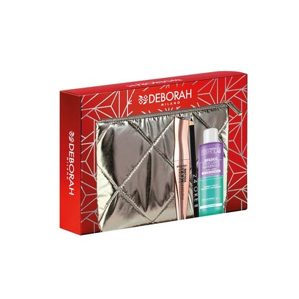 Deborah Milano Gift Set for Women including Instant Maxi Volume Mascara, 24 Hour Eye Pencil 251 Black, and Bifasico Dermolab Eye Makeup 50ml - No. 02