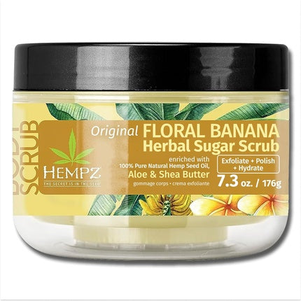 Hempz Sugar Body Scrub Original Floral & Bananas All Natural Exfoliating