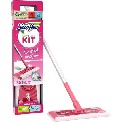 Swiffer Sweeper Dry Wet Pink Starter Kit With Holder 8 Dry Cloths And 3 Wet Cloths