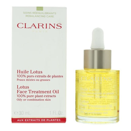 Clarins Lotus Face Treatment Oil Plant Extracts Oily Combination 30ml For Women