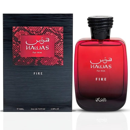 Rasasi Hawas Fire Eau De Parfum for Men 100ml 3.4oz - Bold Arabian Perfume