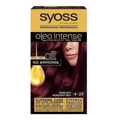 Syoss Oleo Intense Permanent Hair Color With Oils 4-23 Burgundy Red