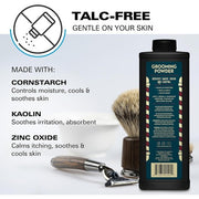 Bump Patrol Barber Pro Grooming Powder Talc-Free Hair and Body Powder for Men