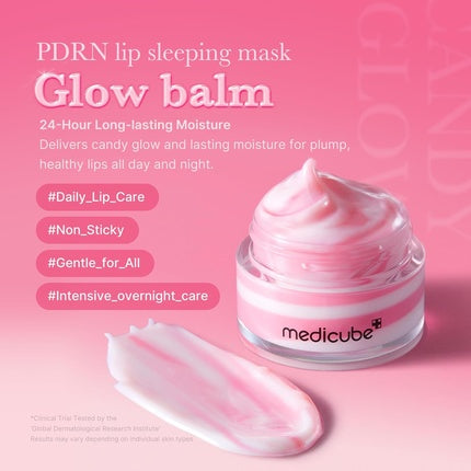 Medicube Pdrn Lip Balm Sleep Mask Glow Balm with Salmon Pdrn Collagen and Shea