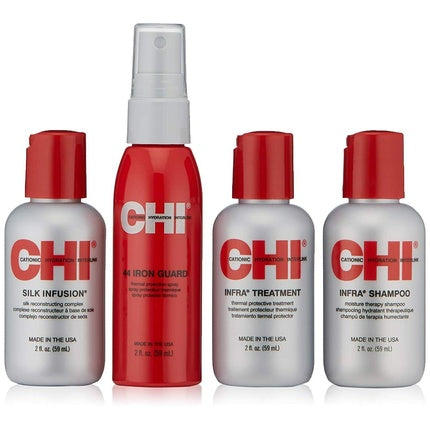 Chi Travel Set Shampoo, Conditioner, Silk Infusion, Heat Protection Spray