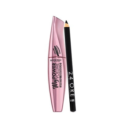 Deborah Set 24h Extra Gel Pencil Eyeliner And My Power Waterproof Volumizing Mascara - Black