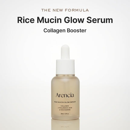Arencia Rice Mucin Glow Serum Radiant Glow with Collagen and Hyaluronic Acid