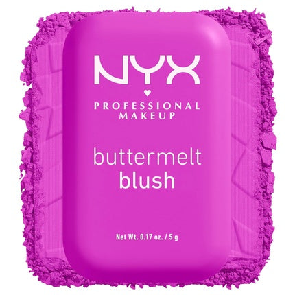 NYX PROFESSIONAL MAKEUP Buttermelt Powder Blush Fade and Transfer-Resistant Blush Vegan Formula All The Butta 12 0.17 Ounce