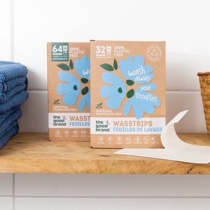 The Good Brand - Wash Strips - 32 Washes - Sustainable - Plastic-Free - Odorless