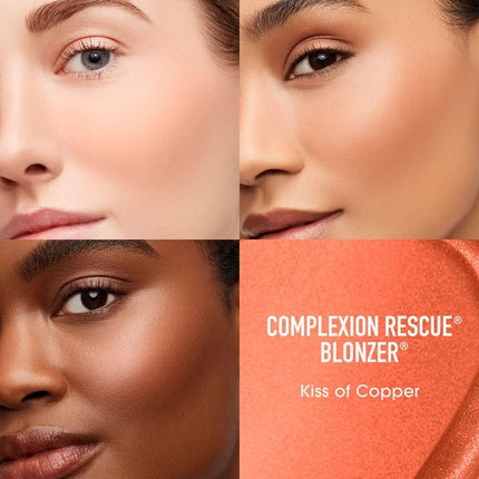 bareMinerals Complexion Rescue Liquid Blonzer Blush Bronzer Hybrid Sun-Kissed Glow Buildable Face Cheeks Gel-Cream Vegan Kiss of Copper 0.5 Ounce