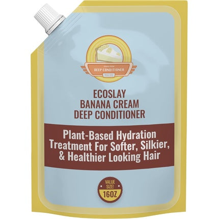 Ecoslay Banana Scent Conditioner 16 Fl Oz for Curly/Damaged Hair