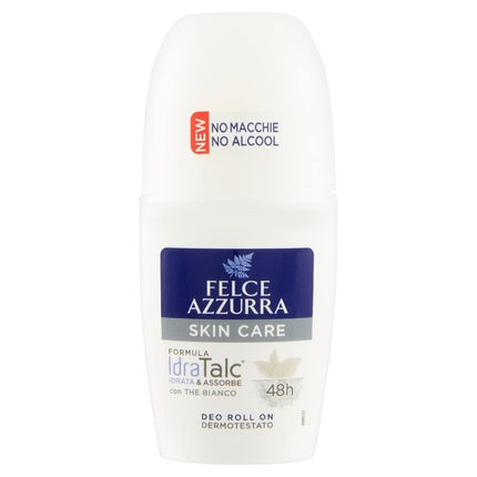 Felce Azzurra Skin Care Deodorant Roll On 50ml 48h Formula Idra Talc with White Tea