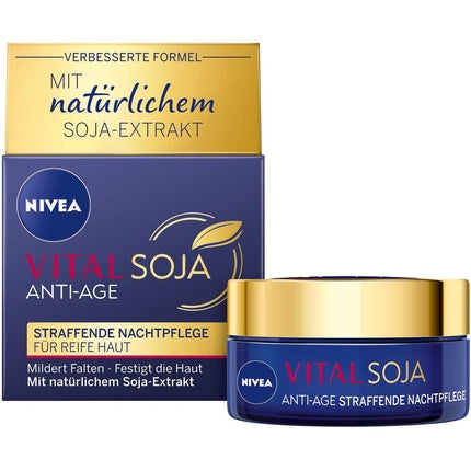Nivea Vital Soy Anti-Age Firming Night Cream 50ml Moisturiser with Natural Ingredients