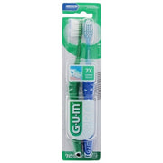 Gum Pro Duo Pack Technology Medium Toothbrushes 2 Pack - Cleans Deeply and Gently