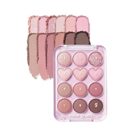 Colorgram Pin Point Eyeshadow Palette 02 Pink and Mauve Ultra-Blendable Matte