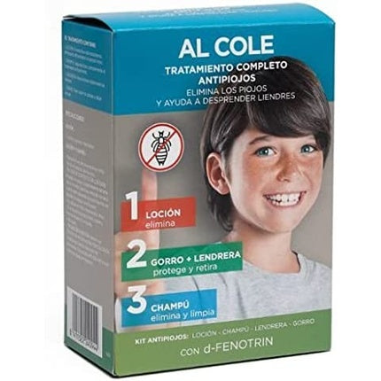 AL COLE Lice Lotion Pack Anti-200ml + Shampoo 200ml + Hat and Nit