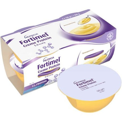 Nutricia Fortimel Cream Protein Special Dietary Supplement Cream With Banana Flavor - 1.6 Kcal, 4 X 125 Grams