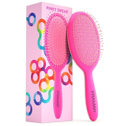 Framar Detangling Brush for Curly Hair - Hairbrush for Women Detangler, Elegant Hairbrush Detangler for Curly Hair, Children's Hairbrush (Pink)