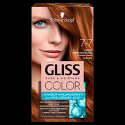 Gliss Color Care & Moisture Hair Dye 7-7 Dark Copper Blonde
