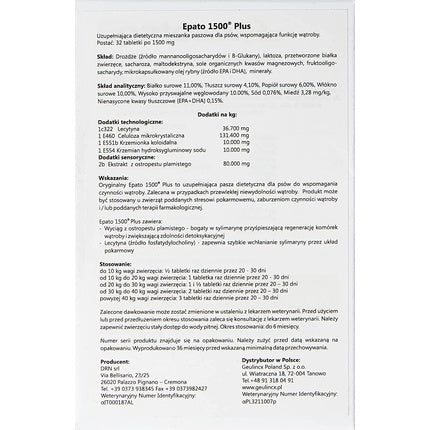 Fatro Epato 1500 32 Tablets 200 G