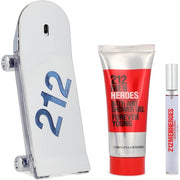 Herrera 212 Heroes Set: EDT Spray 90ml + Shower Gel 100ml + EDT Spray 10ml
