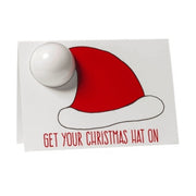 Bomb Cosmetics Festive Santa Hat Bauble Holiday Card - Joyful Seasons Greetings