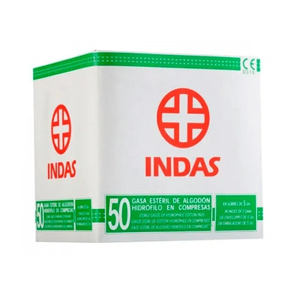 Lisubel Sterile Gauze Pads Hydrofolic Cotton Compresses 50 Units