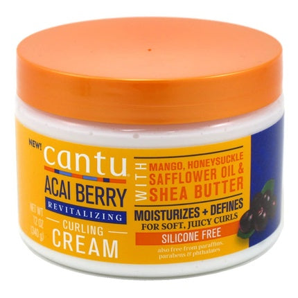 Cantu Acai Berry Curling Cream Revitalizing 12 Ounce