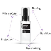 [coxir] Black Snail Collagen Starter Kit Foam Cleanser+Toner+Serum+Cream Black-3-Complex: Black Rice, Bean, Sesame, Snail Mucin, Collagen Repairing&Firming