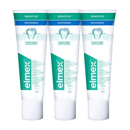 Elmex Whitening Sensitive Tooth Whitening Toothpaste 3 X 75 Ml