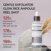 Peel Shot Glow Black Rice Peeling Ampoule Soft Exfoliating Face and Body Scrub