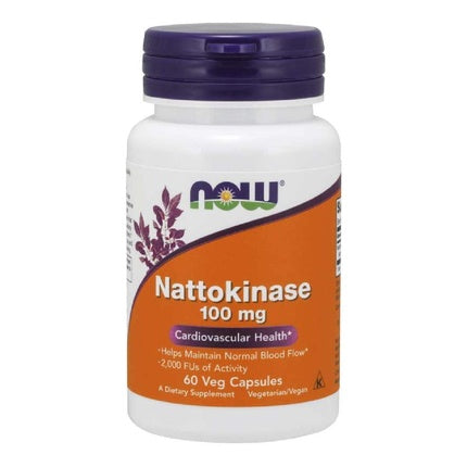 Now Foods Nattokinase 100mg High Potency 60 Vegetarian Capsules