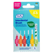 Tepe Interdental Brushes Mixed Pink To Green - Ideal For Dental Hygiene
