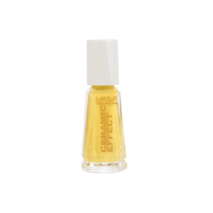 Layla Cosmetics 1243R23-041 Ceramic Effect Nail Polish Nice Little Yellow 10ml