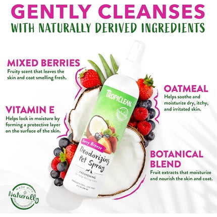 Tropiclean Dog Perfume Spray Grooming Supplies - Dog Deodorant Spray for Smelly Dogs